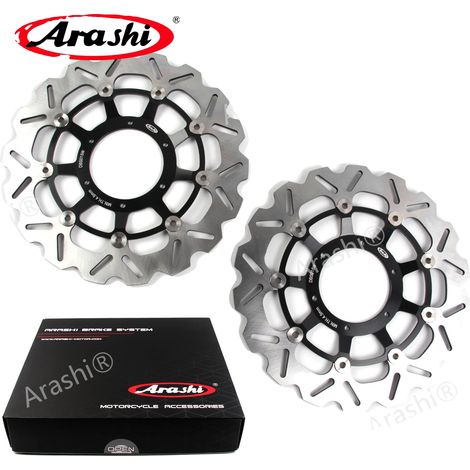 Disco freno, design flottante CNC, compatibile con diversi modelli di veicoli, 2 pezzi neri (1/2)