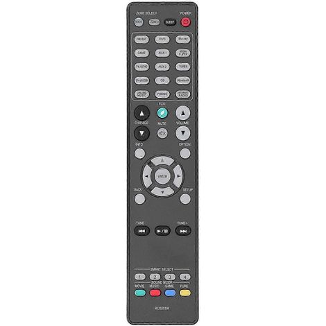 Télécommande universelle RC025sr pour home cinéma et TV, remplacement en ABS noir résistant. (1/5)