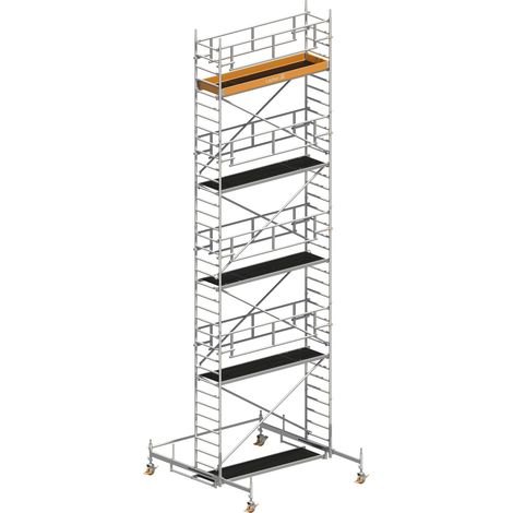 Layher Rollgerüst Uni Standard P2 Safety Plus mit Doppelgeländer 10,38m AH (1/3)