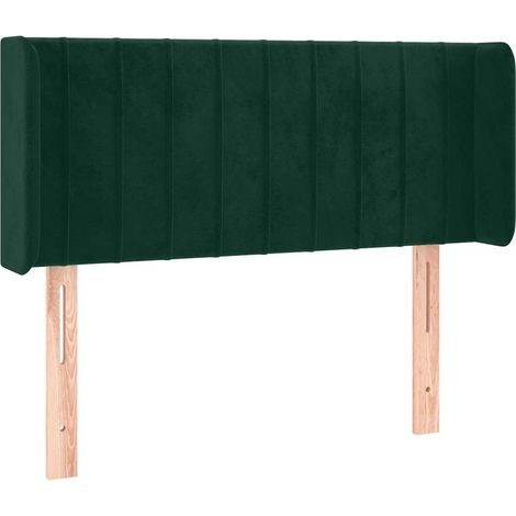 Maison Exclusive - Testiera ad Orecchio Verde Scuro 93x16x78/88 cm in Velluto