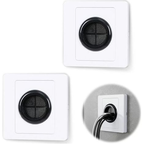 Lot de 2 Passe Câbles Muraux,Gestion des Câbles pour TV et Bureau,Cache Prises et Organisation des Fils (1/5)