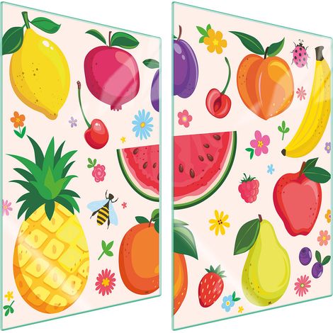 Assiette de protection en verre pour la cuisine 2x35x52 fruits (1/5)