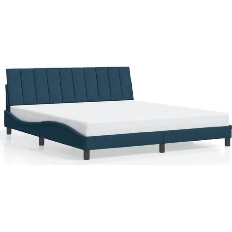 Maison Exclusive - Giroletto senza Materasso Hanko Blu 180x200 cm in Velluto