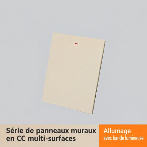 Interrupteur mural Série CC 1 interrupteur avec voyant lumineux PC teinte chaude 8,8 × 8,8 × 5,1 cm – Livraison gratuite (1/5)