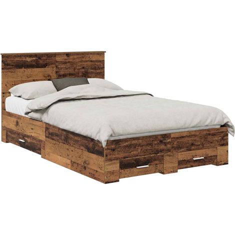 Cadre de lit Bois ancien 120 x 190 cm Bois d'ingénierie vidaXL
