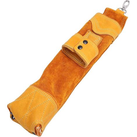 Sac d'électrode Ignifuge, Support de Baguette de Soudage en Cuir PU avec Anneau de Ceinture Solide pour Soudeurs, Pochette de Rangement Ignifuge pour 20 électrodes (1/5)