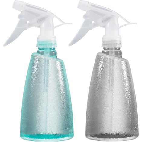 2 bouteilles de pulvérisation en plastique, bouteille d'eau anti-fuite à brouillard de 0,5 l