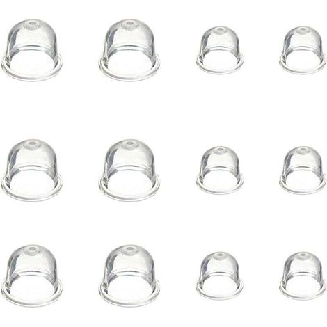 12 Pièces Carburateur Amorce Pompe Ampoule 19 mm et 22 mm Poire Pompe Amorcage Accessoires de Carburateur pour Debroussailleuse Tronçonneuse Souffleur Tondeuse (1/4)