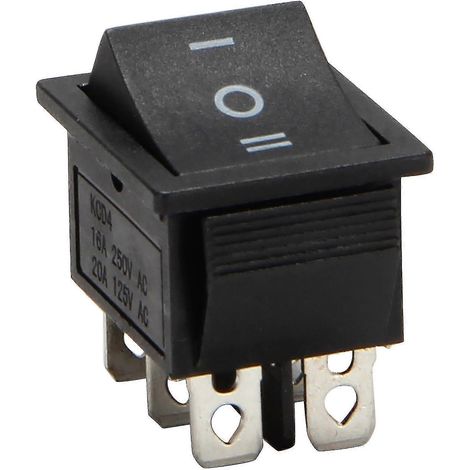Interrupteur à bascule DPDT 3 positions, 6 bornes, marche/arrêt, pour bateau, 16 A, 250 V CA, 20 A, 125 V CA (1/5)