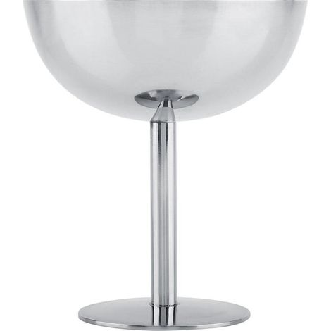Bol à glace en acier inoxydable - Haut - Pour glaces, fruits et salades - 6 pièces - Argent (1/5)