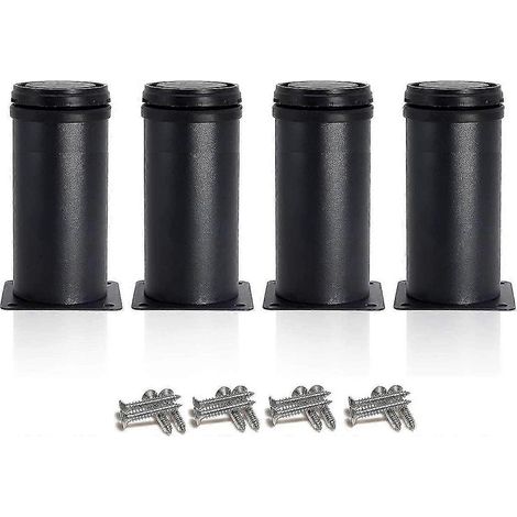 Pieds réglables en acier inoxydable pour meubles, hauteur 120 mm, vis incluses. (1/5)