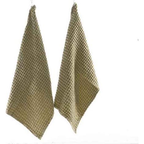 SET 2 TOVAGLIOLI IN COTONE COLOR VERDE ACCESSORI TAVOLA CUCINA PRANZO