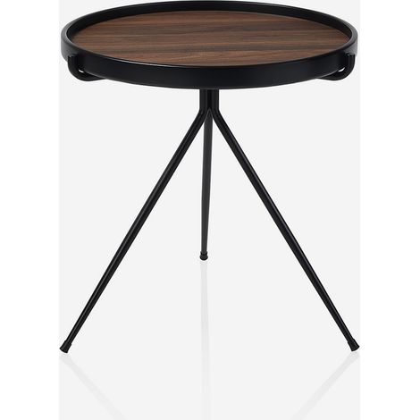 Tavolino da salotto rotondo in metallo e mdf Pin (1/2)
