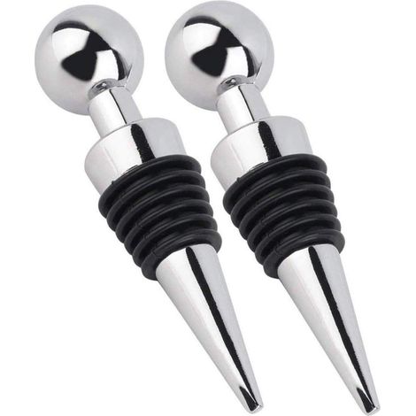 Lot de 2 bouchons à vin réutilisables, Champagne, Champignon