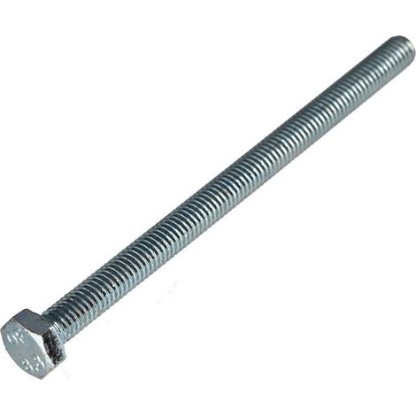 Vis métaux Tête hexagonale TH M6X110 Classe 8.8 Acier zingué