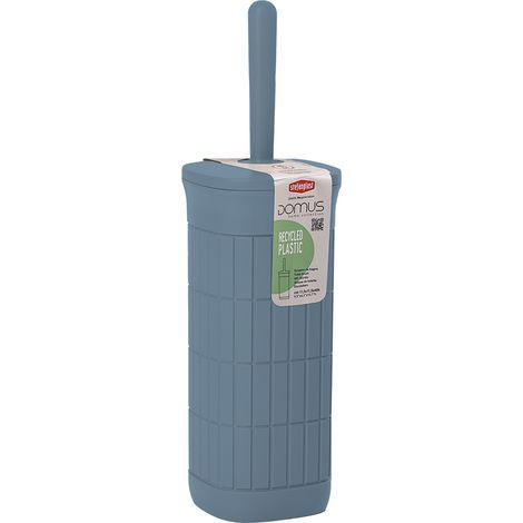 Portascopino WC in Plastica Domus Smoky Blue 11,5 x 11,5 x 40 cm