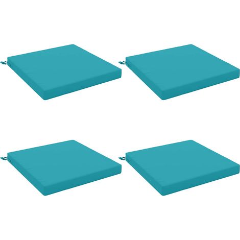 Coussins de siège 4 pièces SOEST 4 pc 100 % polyester Turquoise vidaXL