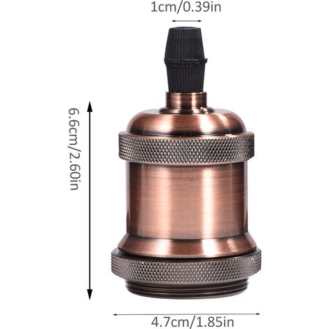 Douille de lampe rétro E27/E26 (cuivre/aluminium/bronze antique/métal) 90-260 V (1/4)