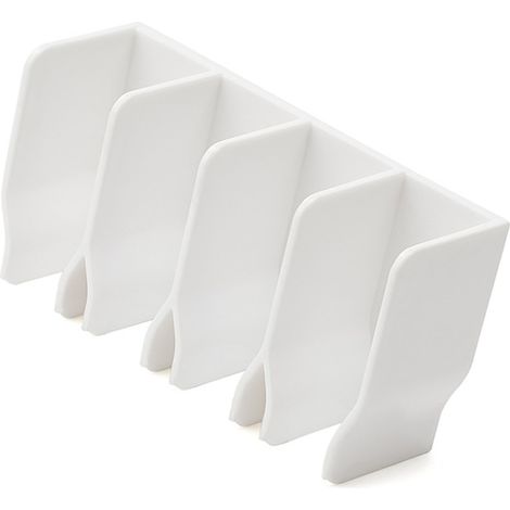 Porta detergente viso da parete, con scomparti multipli, grande capacità, organizer per crema mani e dentifricio, colore bianco. (1/5)