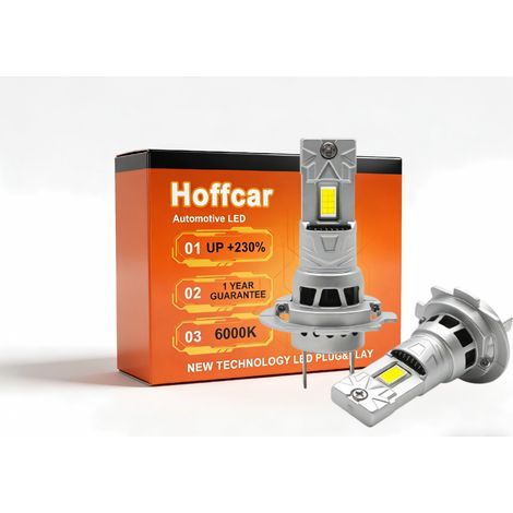 HC-H7 Lampadine H7 LED 6500LM 6000K Bianco Freddo 60W CANBUS Plug and Play, Lampade H7 Auto Moto IP68 Alta Luminosità 1:1 per Fari Anteriori