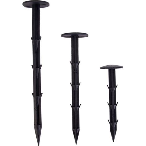 Piquet de Fixation Plastique,Piquet Sol en Plastique,Piquet de Fixation pour bache,ancrage de Sol pour Jardin,Clous pour Jardin (20cm100pcs) (1/4)