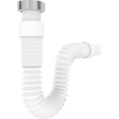 Tuyau d'évacuation flexible et extensible pour évier de salle de bain ou cuisine bricolage de rechange installation siphon joint raccords standard disponible en différentes tailles (1/5)