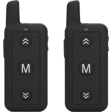 Lot de 2 mini talkies-walkies bi-bandes VHF/UHF compacts et portables, idéaux pour les centres commerciaux, bars, hôtels et restaurants. (1/5)