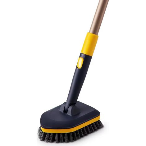 Tub Tile Scrubber Brush 2 en 1 Brosse de Nettoyage 140 cm - Barre télescopique réglable - Poils rigides - Éponges à récurer pour Le Nettoyage de Salle de Bain, Cuisine, WC, Mur, Baignoire, (1/5)