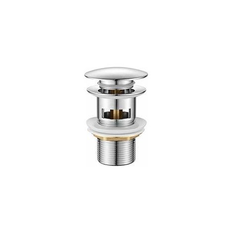 Desagüe de baño, desagüe de lavabo emergente, cromado, plateado (1/4)