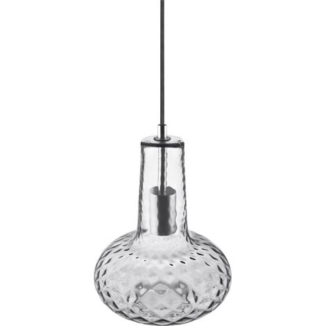 LEDVANCE Vintage Edition 1906, plafonnier avec culot E27, verre gris fumé, sans ampoule, pendentif poire sculptée (1/5)