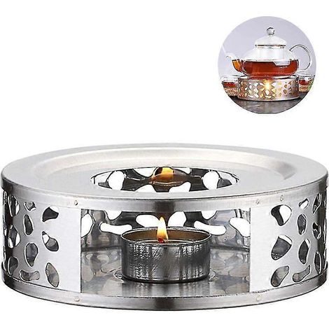 Chauffe-thé et chauffe-café en acier inoxydable avec porte-bougie chauffe-plat (1/5)