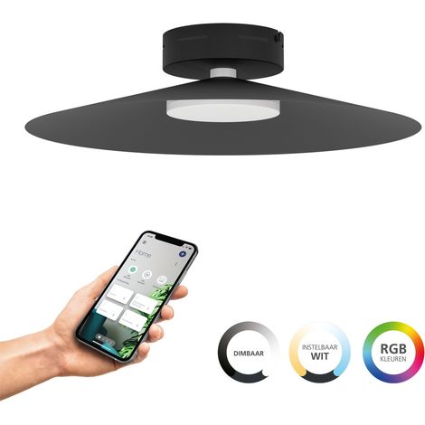 Plafonnier design Conomavilla-Z Noir intelligent - 902182