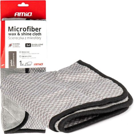 Beidseitiges Mikrofaser-Tuch 2-in-1 zum Polieren und für Glanz am Auto, 40 x 40 cm