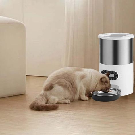 Nur in einer Farbe erhältlich: siehe Foto. Material: Edelstahl und ABS. Automatischer 3-Liter-Futterautomat für intelligente Katzen und Hunde.