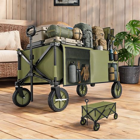 Remorque utilitaire pliable en acier 108 x 55 x 93 cm (1/5)