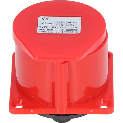 Connecteur prise industrielle encastrée IP44 étanche 220-250V/240-415V, boîtier mural étanche pour alimentation électrique. (1/5)