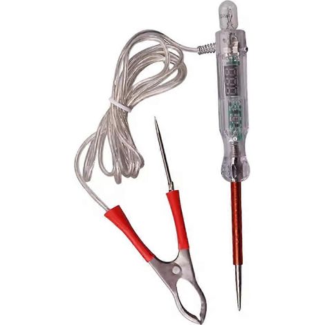 Testeur de circuit de tension pour voitures et camions, affichage numérique, stylo testeur à sonde longue, ampoule lumineuse, outils de diagnostic pour la réparation automobile (1/5)