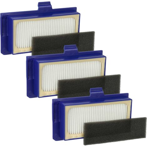 vhbw Set di filtri sostituisce Rowenta ZR710101 per aspiratore - 6x filtro di ricambio (filtro HEPA, filtro in spugna)