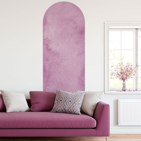 Papier peint intissé pré-encollé fresques géantes - ARCHE ROSE AQUARELLE - 185x60cm (1/5)
