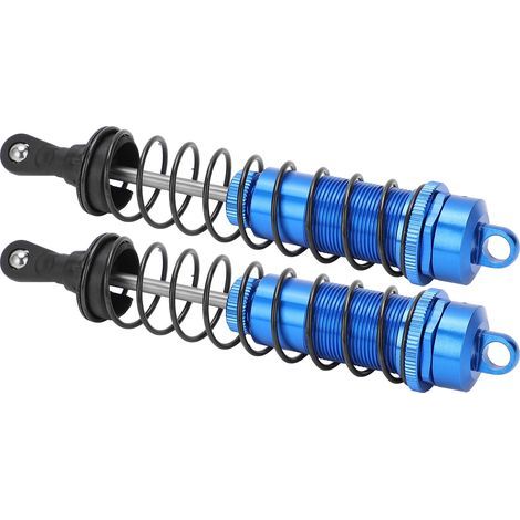 Lot de 2 amortisseurs réglables à bain d'huile de 140 mm pour voiture RC TRAXXAS SLASH 2WD (échelle 1/8), couleur bleu (1/5)