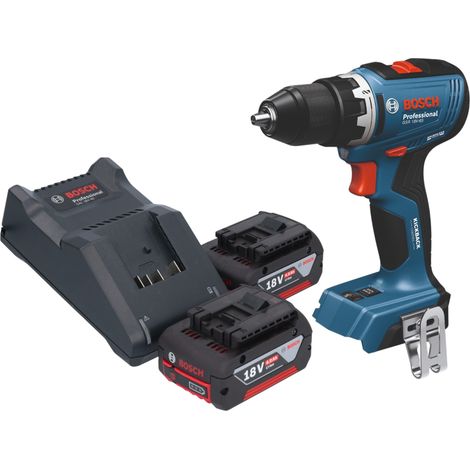 Bosch GSB 18V-65 Professional Perceuse-visseuse à percussion sans fil 18 V 65 Nm Brushless + 2x batterie 4,0 Ah + chargeur