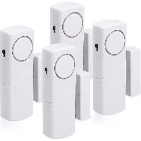 Ahlsen Alarme De Porte Et D'entrée - Lot 4x Alarme Intrus Sans Fil - Cambriolage Domestique - Operat - 100 Db (1/5)