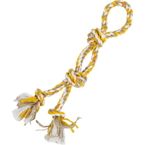 Doppelknoten Jute und Baumwolle Hundegriff (1/2)