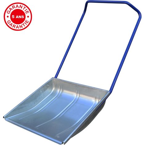 Traineau à neige galva 60 x 60 cm – Manche ergonomique – Acier galvanisé 1.5 mm – Poids 6 kg – Outil déneigement professionnel – Outils Perrin