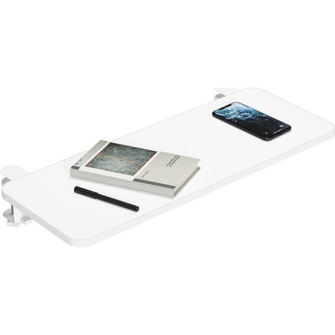 FLASIDU - Plateau pour clavier - Double pince en C - Plaque métallique antirouille - Pliable à 90° - Extension de table adaptée à un usage domestique et professionnel - 65 x 25 x 8 cm (1/5)