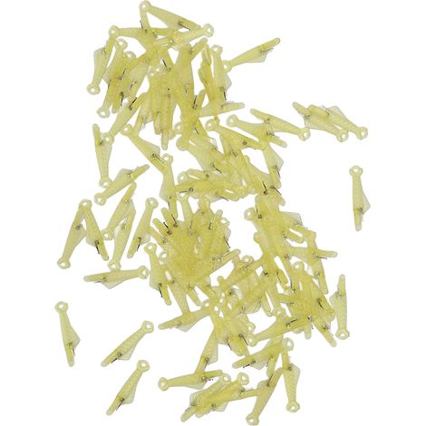 100 Stück Fischförmiger Nadeleinfädler aus Kunststoff, tragbar, gelb (1/5)