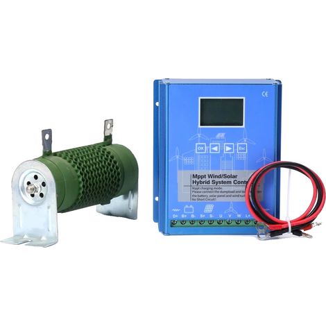 Controlador de carga híbrido, gestión eficiente de energía, funciones de seguridad, W600W S600W BT, 12V 24V Auto, híbrido eólico-solar externo (1/2)