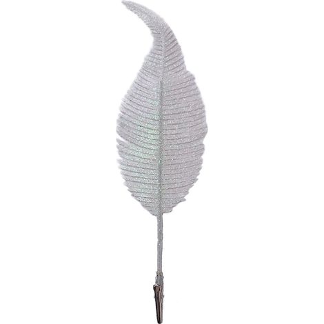 Sapin de Noël feuille scintillante avec clip, décoration suspendue pour arbre, ornement de fête pour maison et décoration de Noël (1/5)