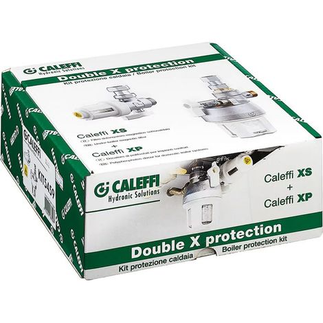 KIT 545900 545950. Double X protection. Confezione composta da: - Filtro defangatore magnetico sottocaldaia, - Dosatore di polifosfati sottocaldaia KIT5459