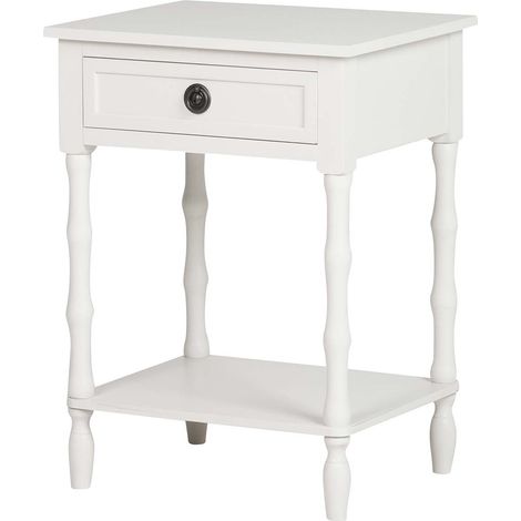 Table basse en pin beige MDF 48 x 40 x 66 cm (1/2)